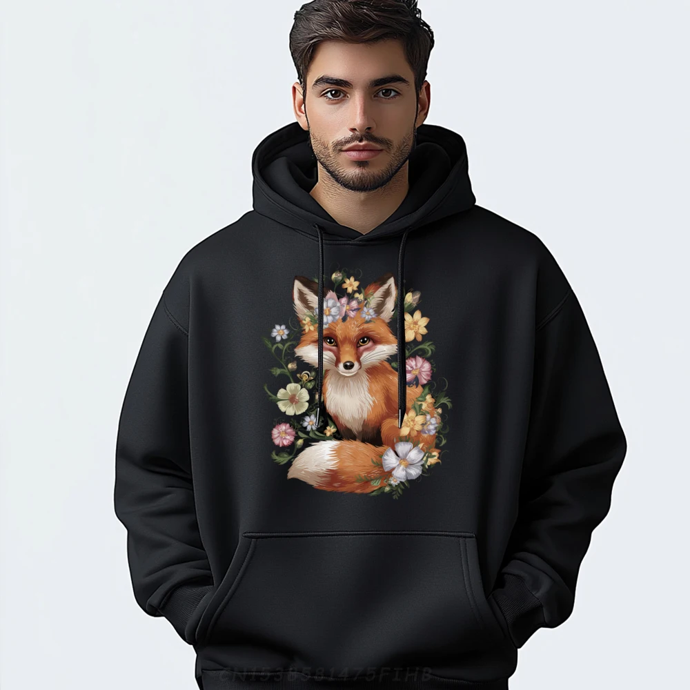 

Cute Fox Cottagecore Floral Aesthetic Girls Streetwear Men New Halloween Birthday