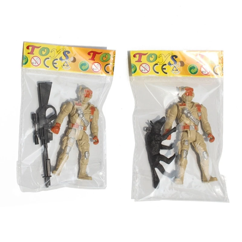 Soldados brinquedo masculinos do exército, figuras ação 4 polegadas, conjunto 8 peças, equipe com armas