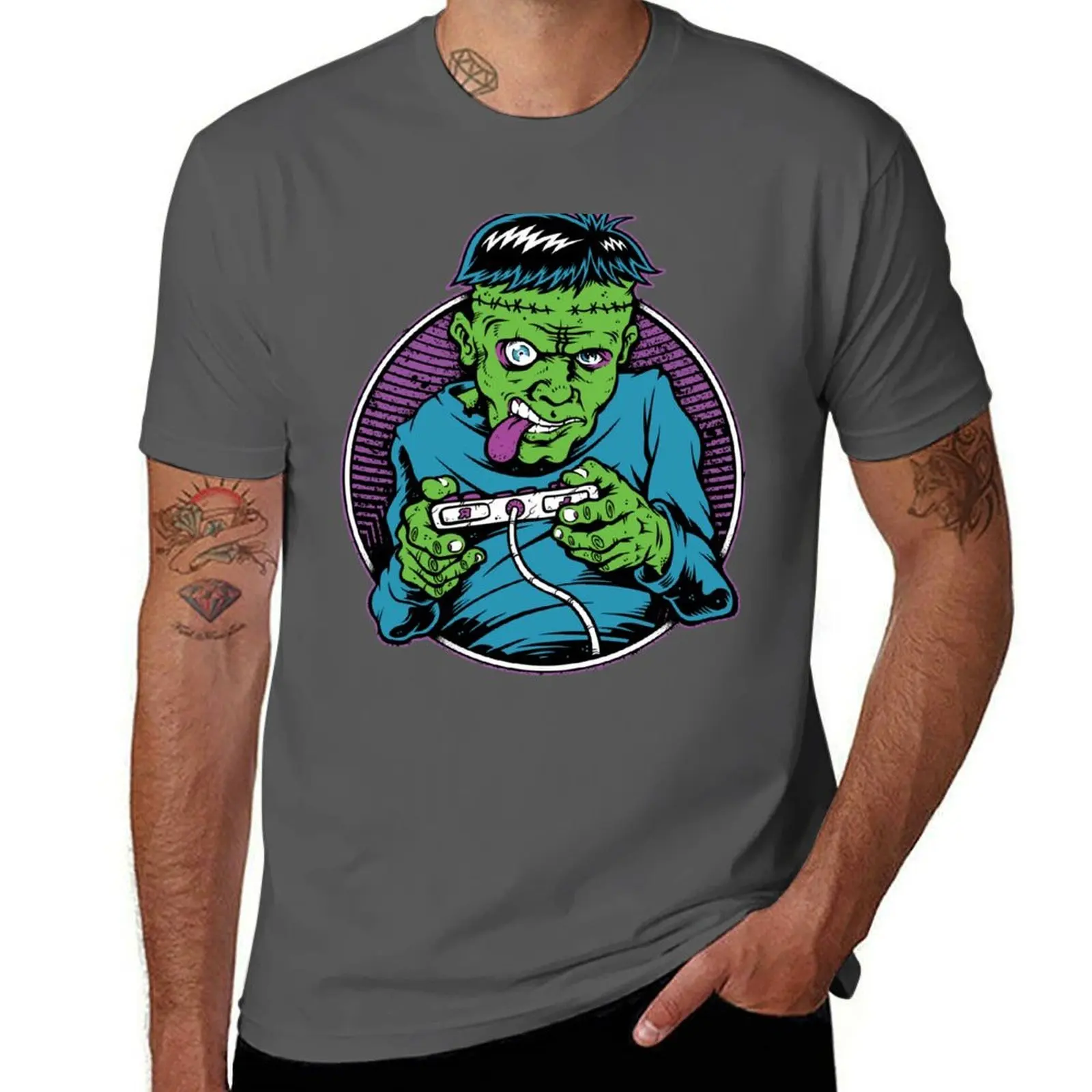 

Franken Gamer T-Shirt All Match Basic Short Sleeve Top