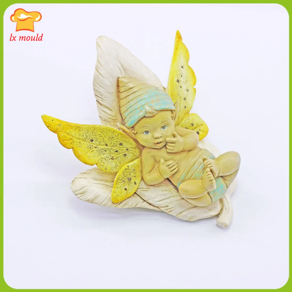 3D Elf  Baby Silicone Fondant Cake Mould Topper Decor Chocolate Candy Soap Baking Molds Cartoon Doll DIY Polymer Clay