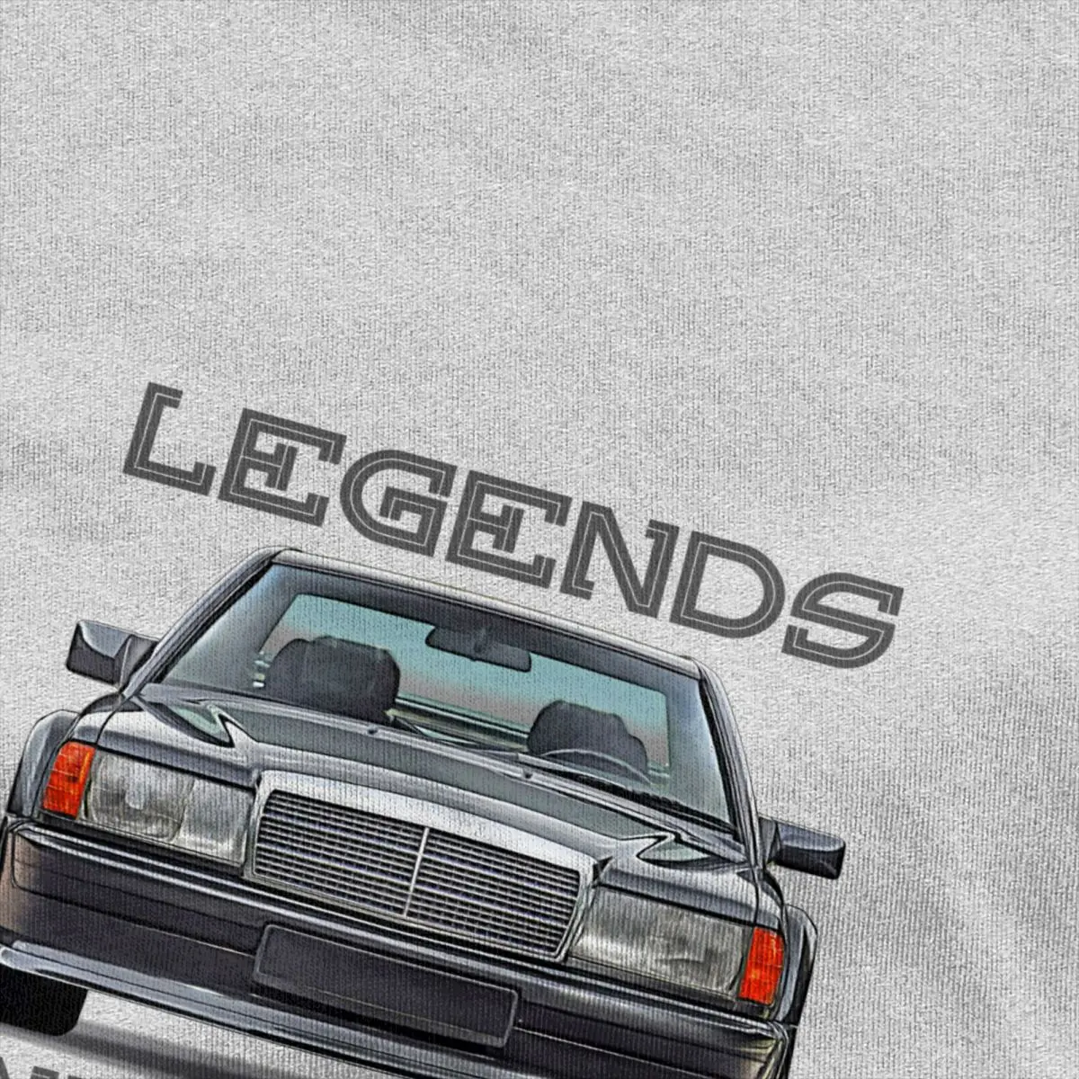 Men Vintage Car W201 Legends Never Die Shirt Merch Classic 190E Cars Pure Cotton Clothes Novelty Classic T-Shirts