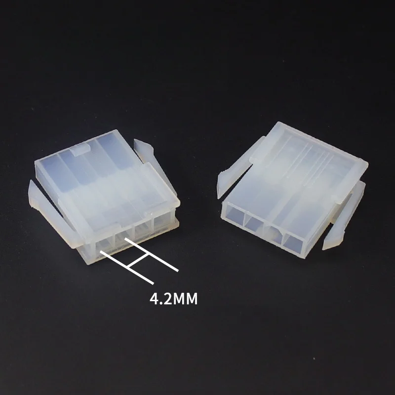 10PCS 5557 5559 Single Row Mother Shell Connector Plug Air Interface 4.2mm Pitch 1*2P/3P/4P/5P/6P Electrical Connector Piece