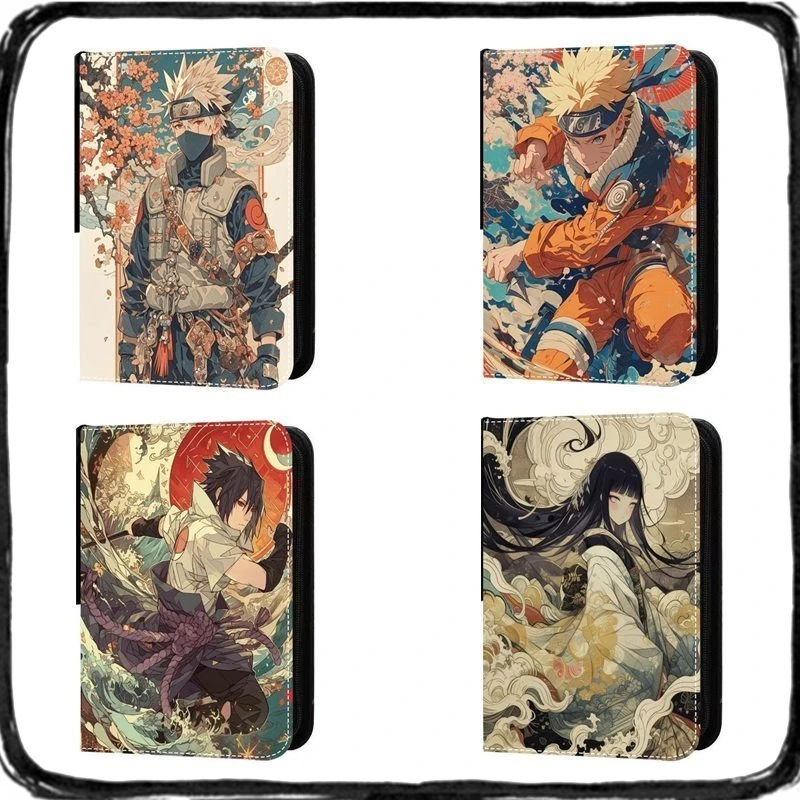 

Папка для карточек Наруто 4/9, карманный держатель для коллекционных карточек, альбом для карточек аниме с 50 внутренними страницами, держатель на молнии до 900 карт