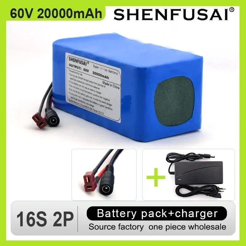 Paquete de baterías de iones de litio para bicicleta, 18650 V, 67,2 mAh, 40A750W, 20000 W, 1000