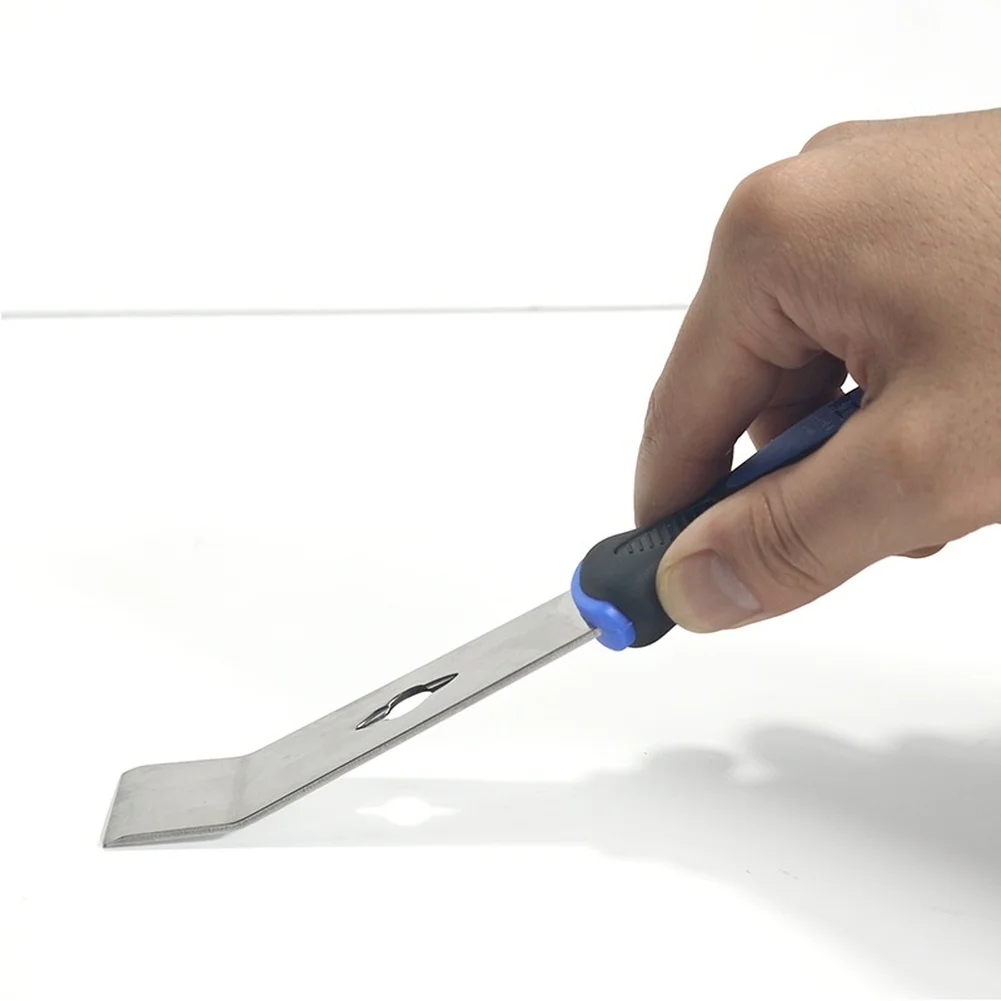 Car Tire Balancing Weight Adhesive- Block Scraper Plastic Handle Curved Blade For Balancing Block Removal Cleaning Scraper