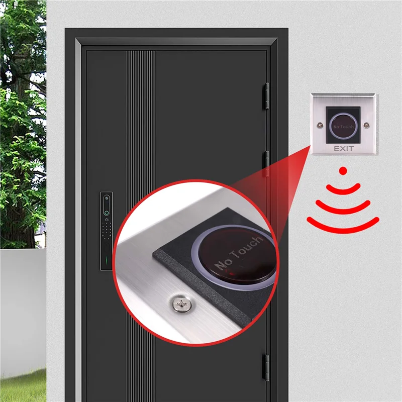

A93P Infrared Sensor Switch No Contact Contactless Switches Door Release Exit Button With LED Indication