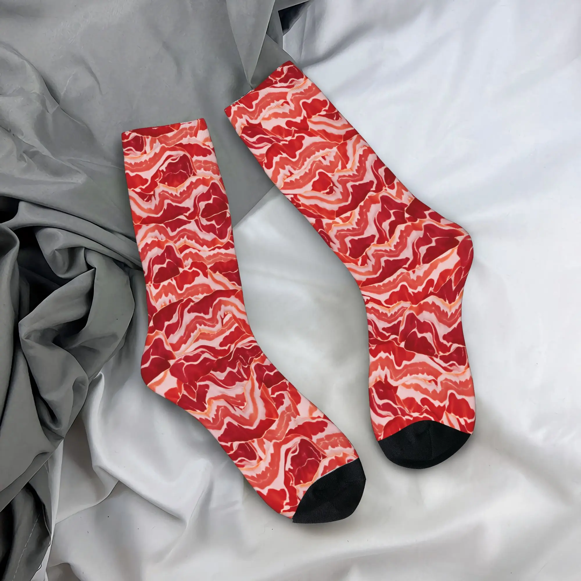 

Meat Pattern Socks Anti Slip Stockings Men's Quality Cycling Socks Winter Harajuku Pattern Socks