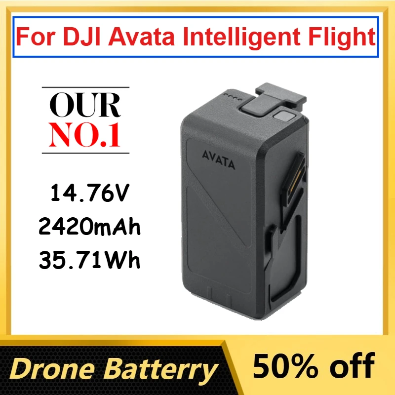 14.76V 2420mAh 35.71Wh Li-Ion Drone Battery for DJI Avata Intelligent Flight Batteries Up To 18 Minutes of Powered Flight Time