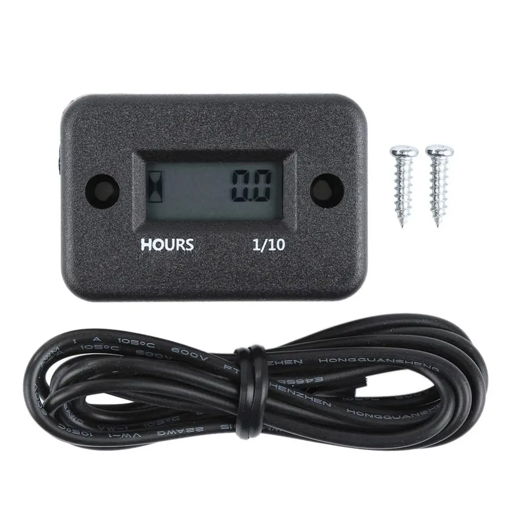 Motorcycle Hour Meter With Battery Timer Cafe Racer Digital Counter Moto Ski Timer Accumulator Digital Working Gauge Tools