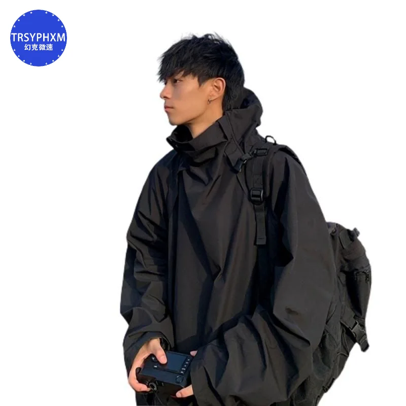 TRSYPHXM 2024.9.13 new Men's Spring and Autumn Casual Jacket Fashion Loose Practical High Street Black Jacket