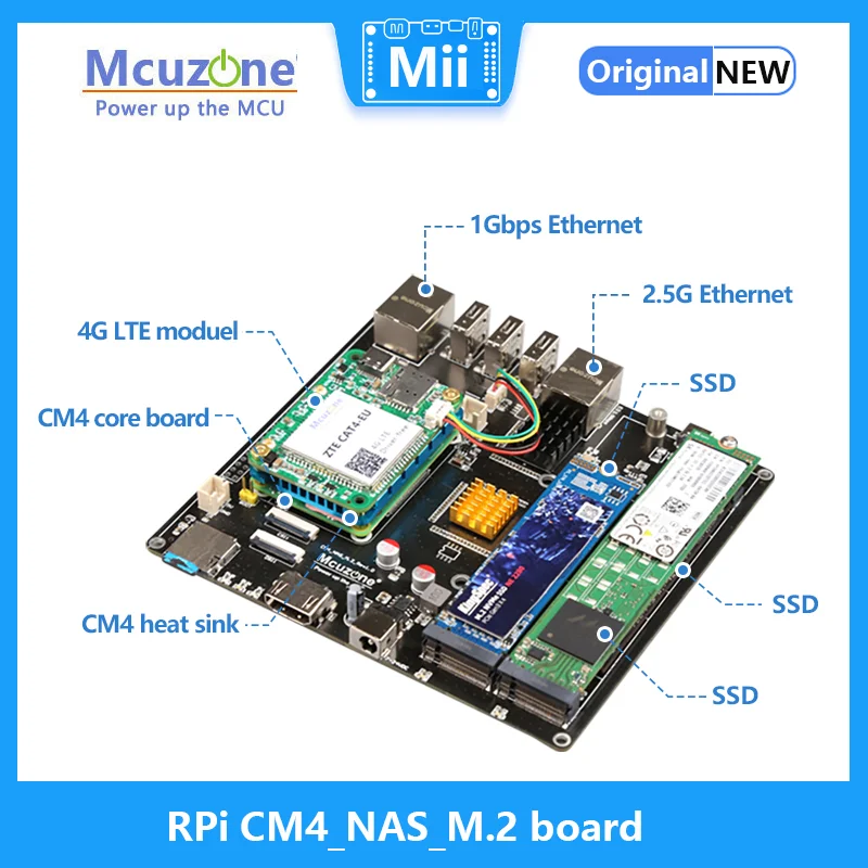 Imagem -04 - Placa Raspberry pi Cm4 _ Nas_m.2 Ssd Nvme M.2 22110 2280 2242