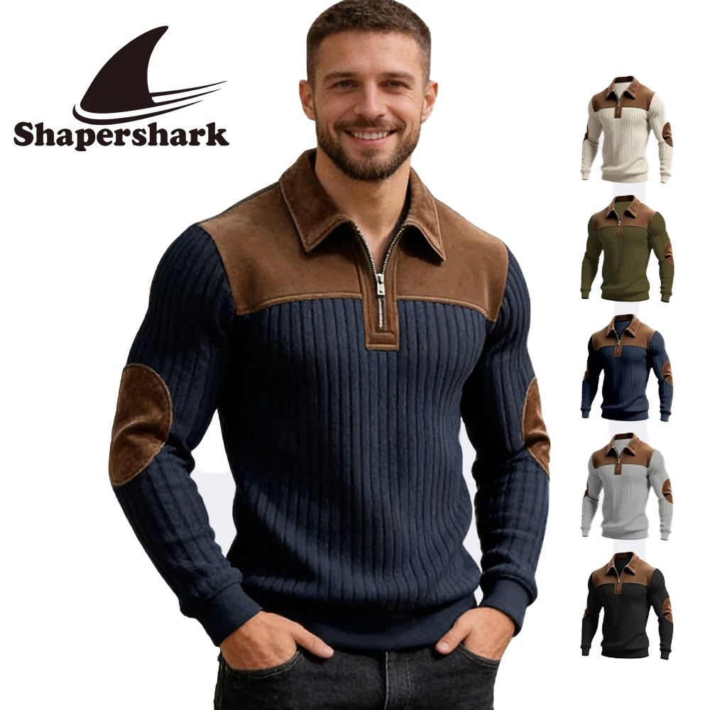 Shapershar The Latest Men's Heavyweight Autumn Sportswear With Stand-Up Collar and Long-Sleeved Sweater for Autumn and Winter