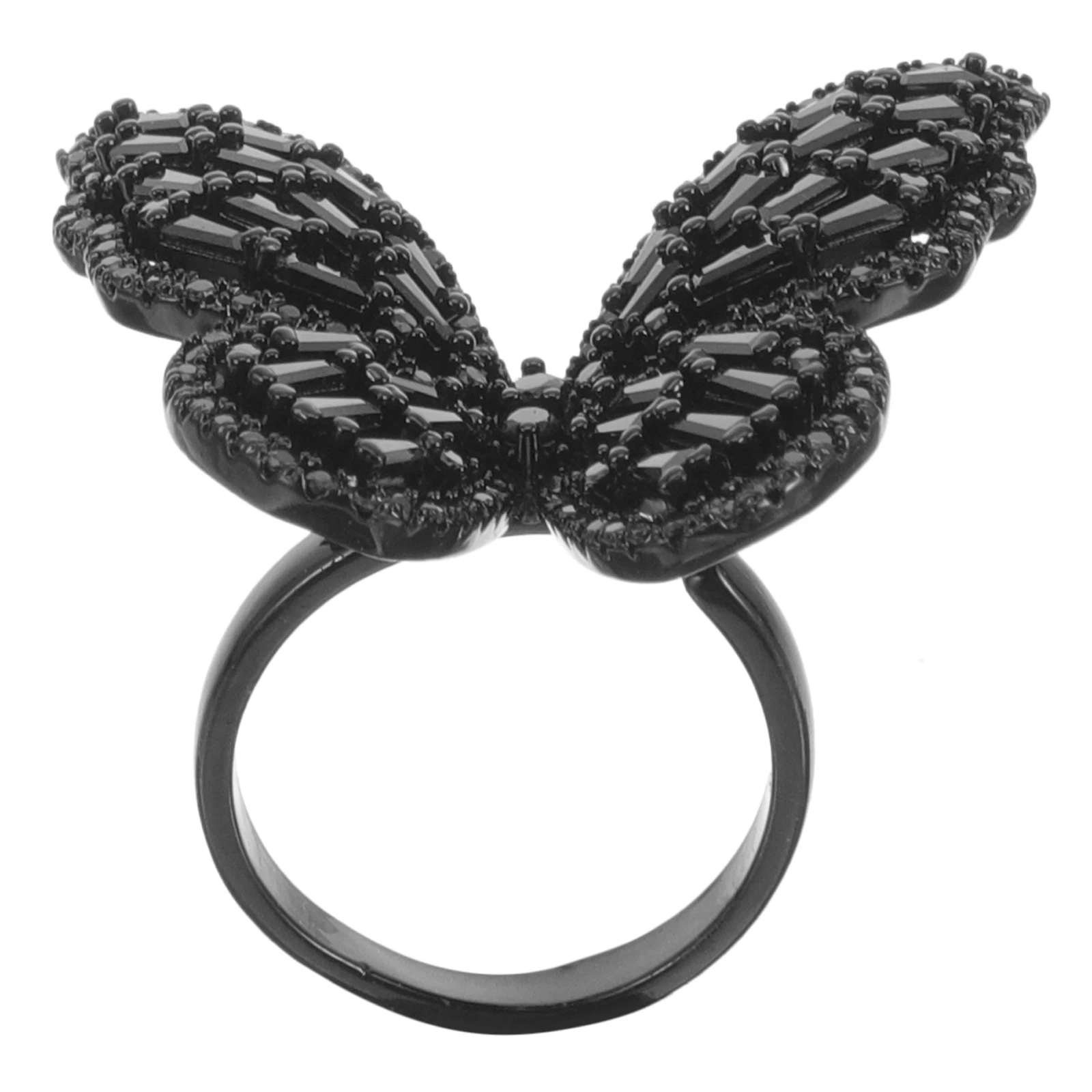 

Zircon Butterfly Rings Adjustable Open Design Luxurious Statement Fashion Accessories Women Elegant Jewelry Gifts