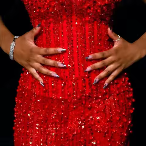 Inright Customized Red Beaded Sweetheart Aso Ebi Evening Dress 2025 High Split Mermaid African Floor Length