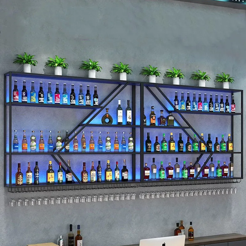 

Modern Commercial Wine Cabinets Shelf Drink Unique Bottle Retail Bar Cabinet Commercial Cellar Botellero Vino Kitchen Equipment