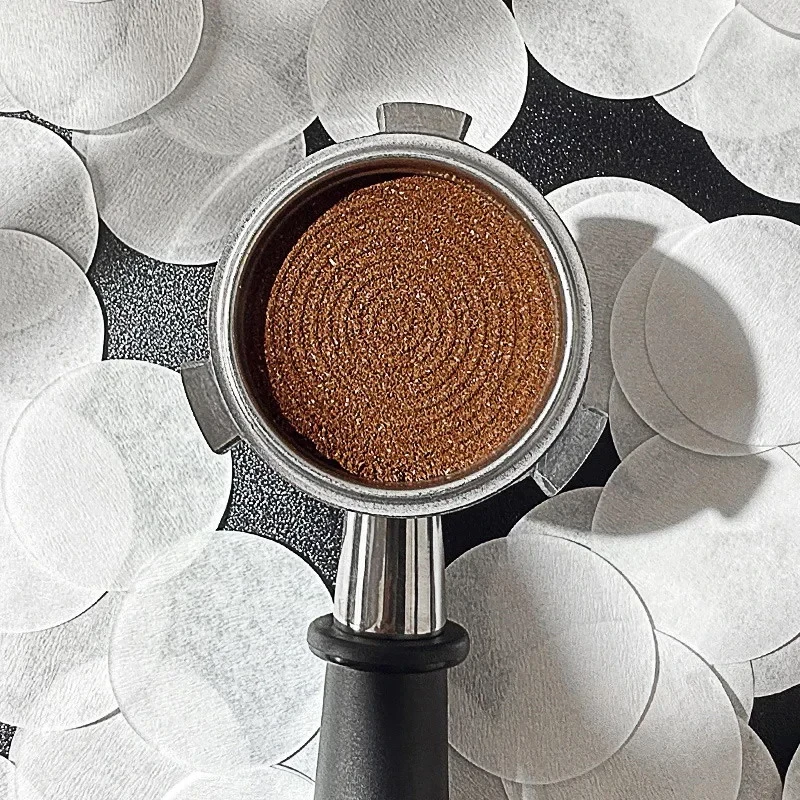 51/53/58mm Runde Einweg Sekundäre Wasser Filter Papiere Kaffee Filter Papier Espresso Siebträger Zubehör Barista werkzeuge