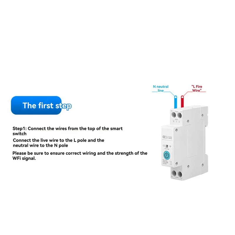 FFYY-TUYA Wifi interruptor inteligente 63A 1P + N Kwh medición de energía monitoreo disyuntor temporizador relé MCB