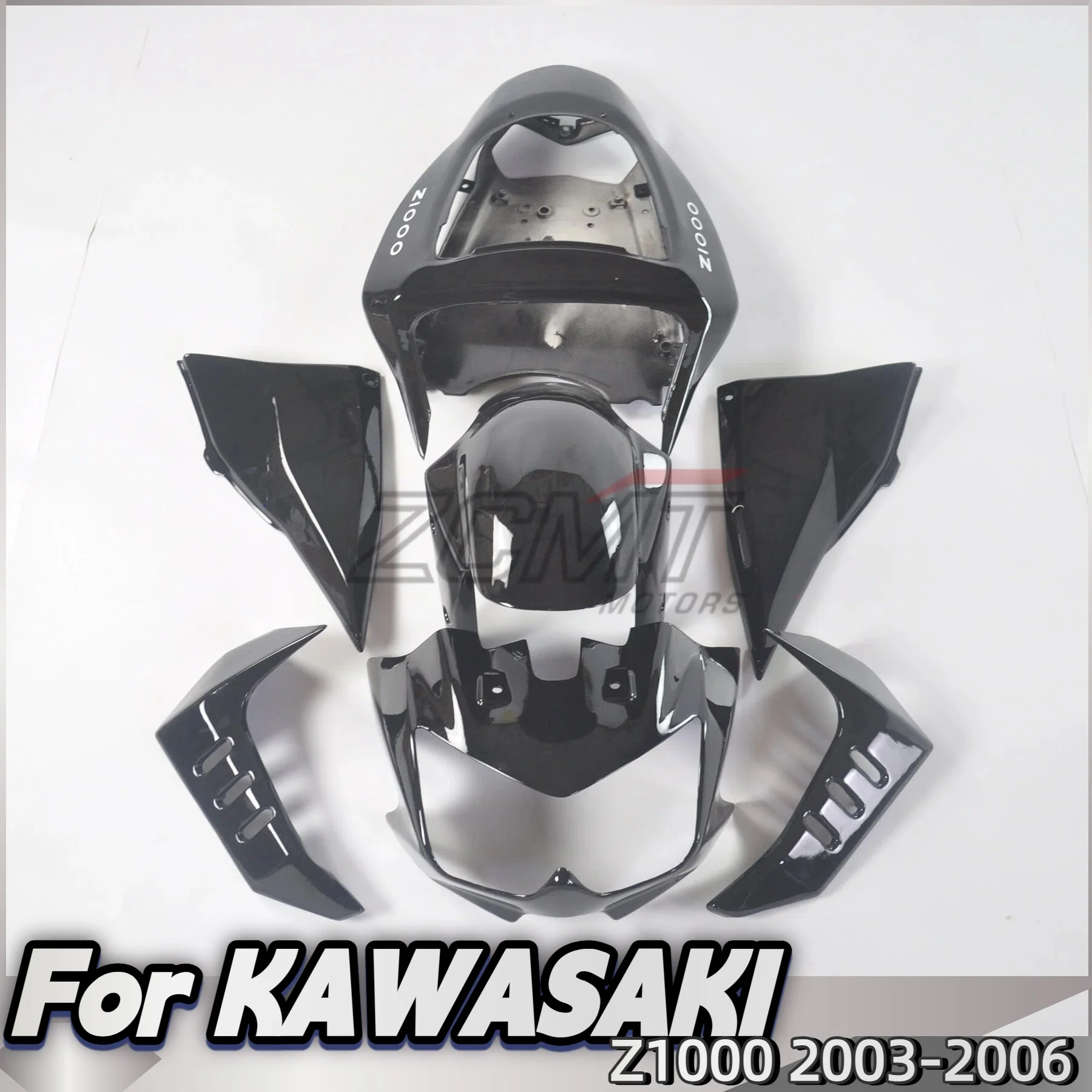 

Fit For Kawasaki Z1000 2003 - 2006 Motorcycle Accessories Bodywork Fairing Kit Black 1000 2004 2005