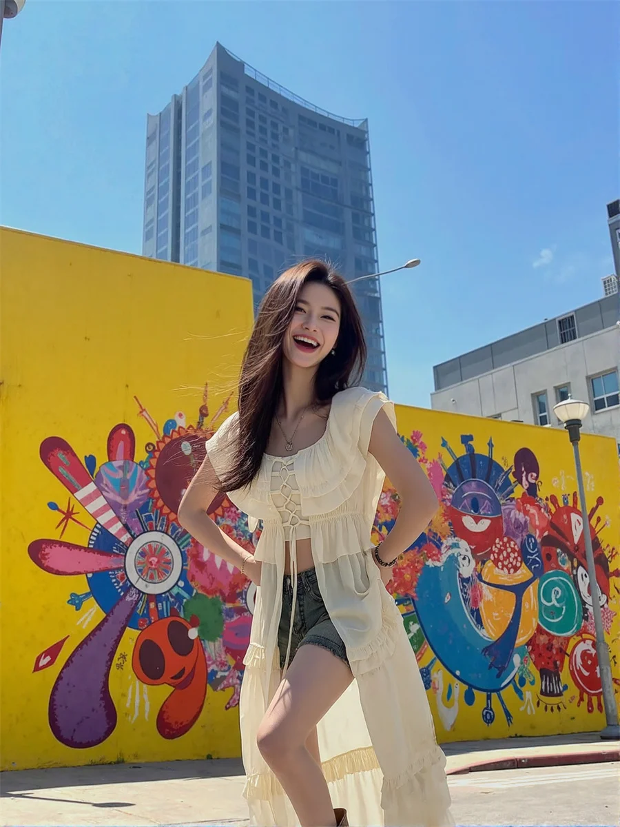 Women'S Long Summer Dresses Folds Ankle-Length Side-Slit High-Slit Splited Splitting Cut-Out Cutout Hollow-Out Hollowing Holes