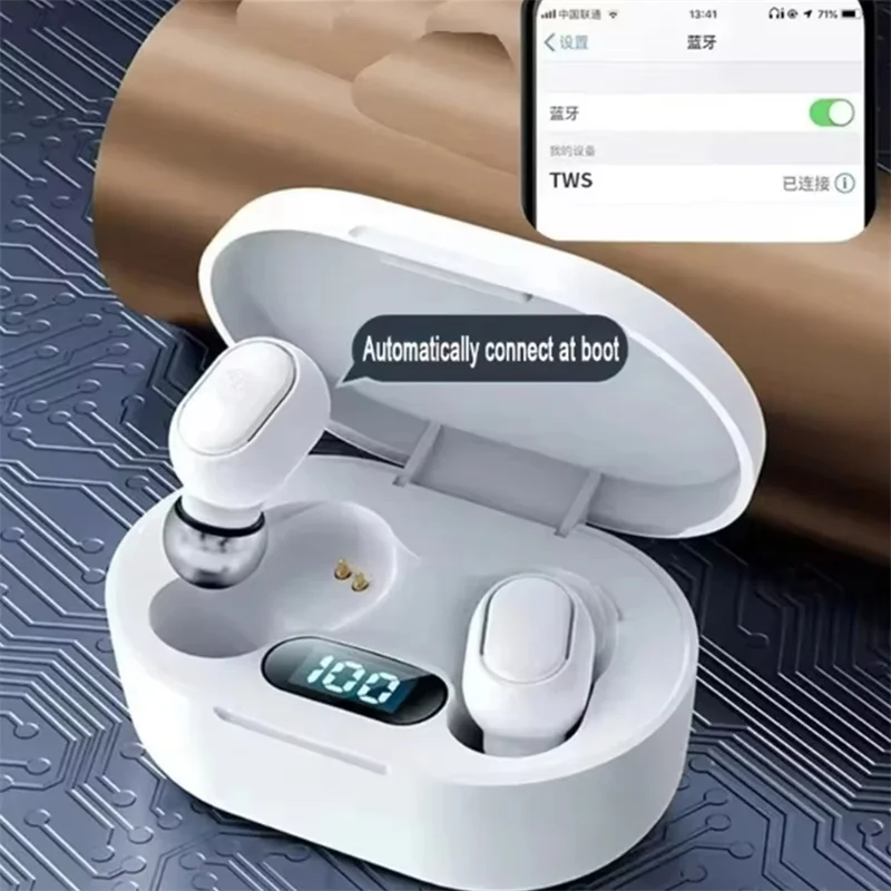 Original E7S Wireless Bluetooth Headset with Mic LED Display Earbuds for iPhone Xiaomi TWS Earphone Bluetooth Headphones earbuds image 4