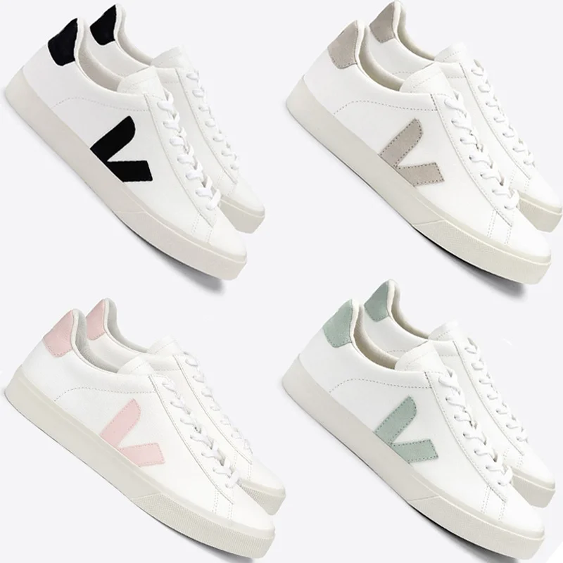 New Hot Veja Dew Men Women Shoes Unisex Couple White Sneakers Classic V12 Letter None-Slip Flat Light Skateboarding Shoes