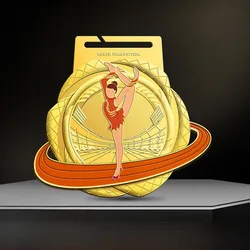 Dance Medal Custom Custom Dance Competition Latin Dance Ballet Medal Trophy Crown Sub-third Gold Medal