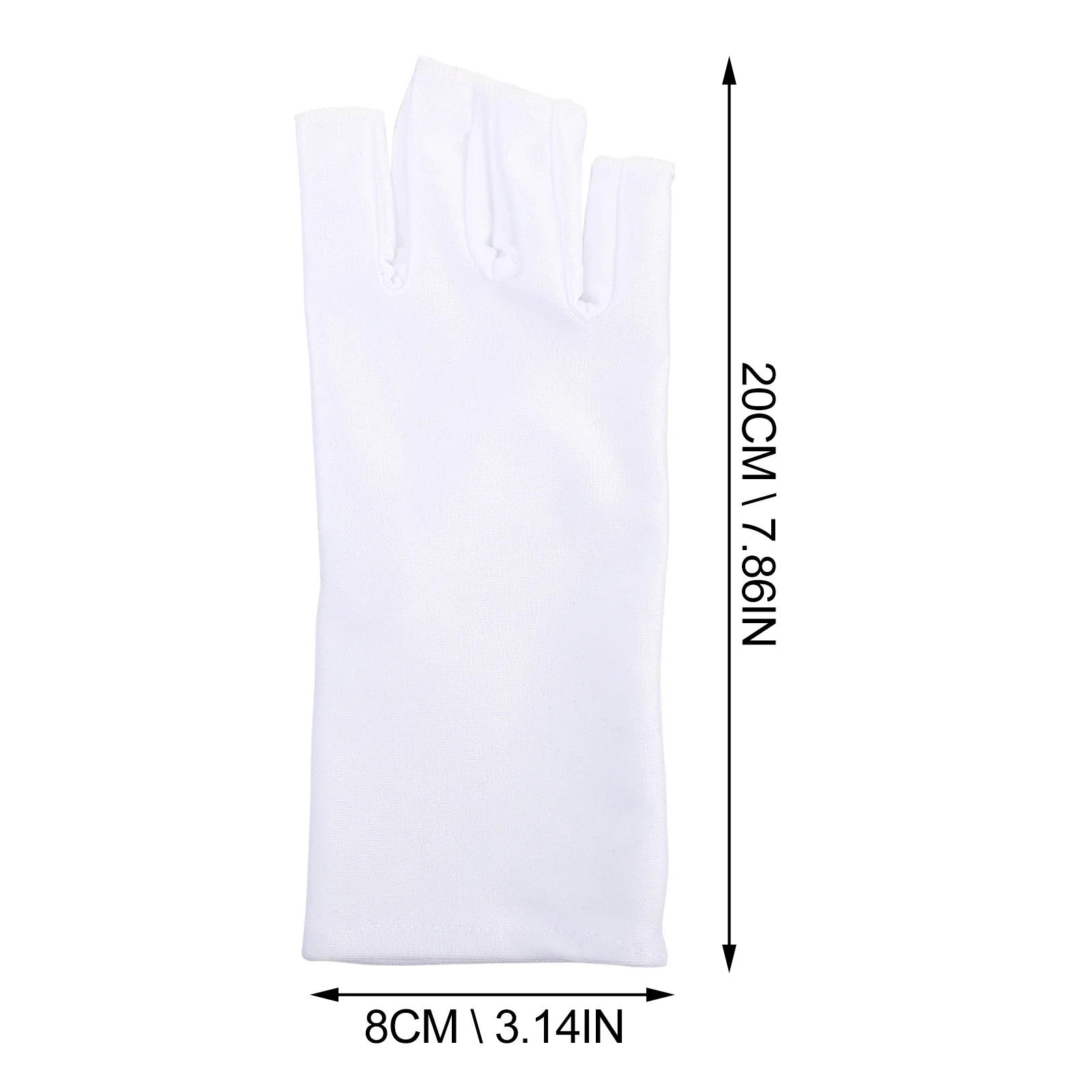 زوج واحد من أدوات مانيكير الأظافر المضادة للأشعة فوق البنفسجية مفتوحة الأصابع من البوليستر المسامي واقي من الشمس نصف إصبع في الهواء الطلق