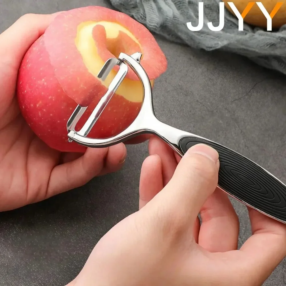 JJYY Stainless Steel Paring Knife Vegetable Peeler Fruit Chopper Kitchen Multifunctional Grater for Home Use