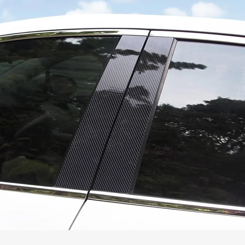 Car B C Pillar Middle Central Column Decorative Sticker Window Trim For Volvo S90 2017-2023 Auto Accessories