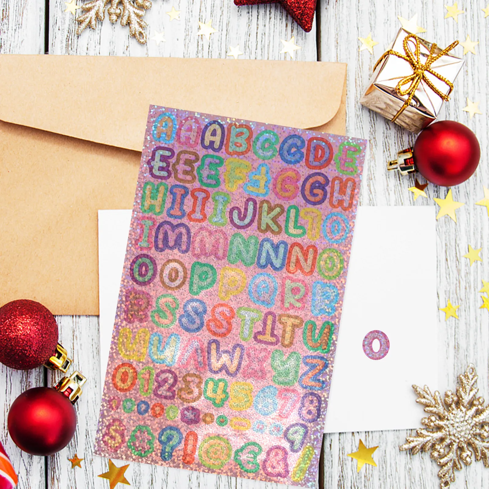 

12 Sheets Alphabet and Number Stickers Self Adhesive Plastic Paper Craft Stickers for Scrapbooking Water Bottles Laptops Diaries