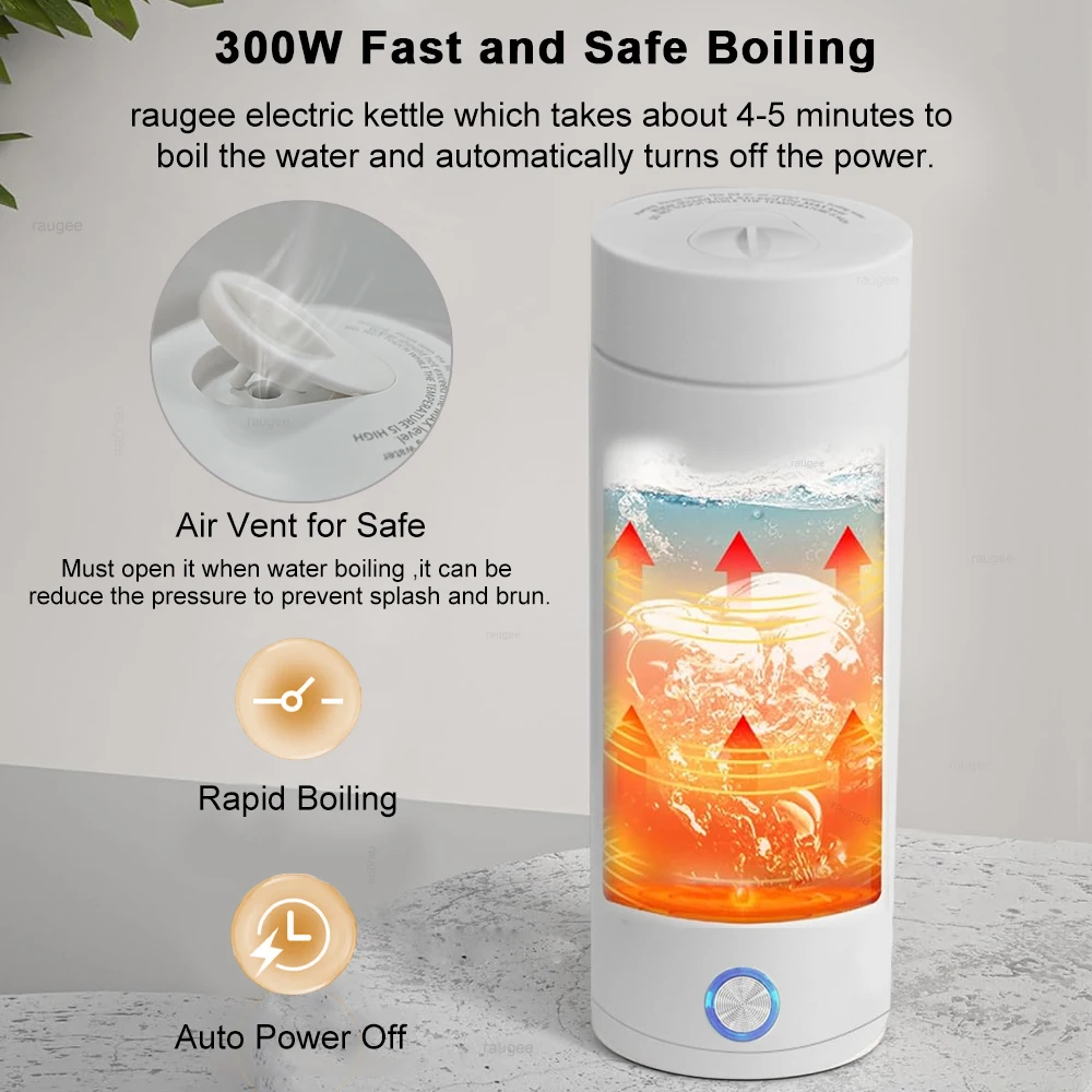 غلاية كهربائية سخان مياه محمول غلاية شاي كهربائي صغير إبريق قهوة كوب حراري للمياه الدفء زجاجة ماء ساخن في السفر #3