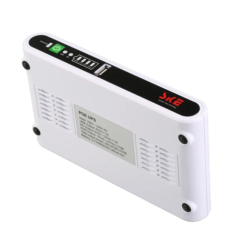 SKE Uninterruptible Power Supply Manufacturer 10000mah 12000mah mini ups for wifi router 9v 12v