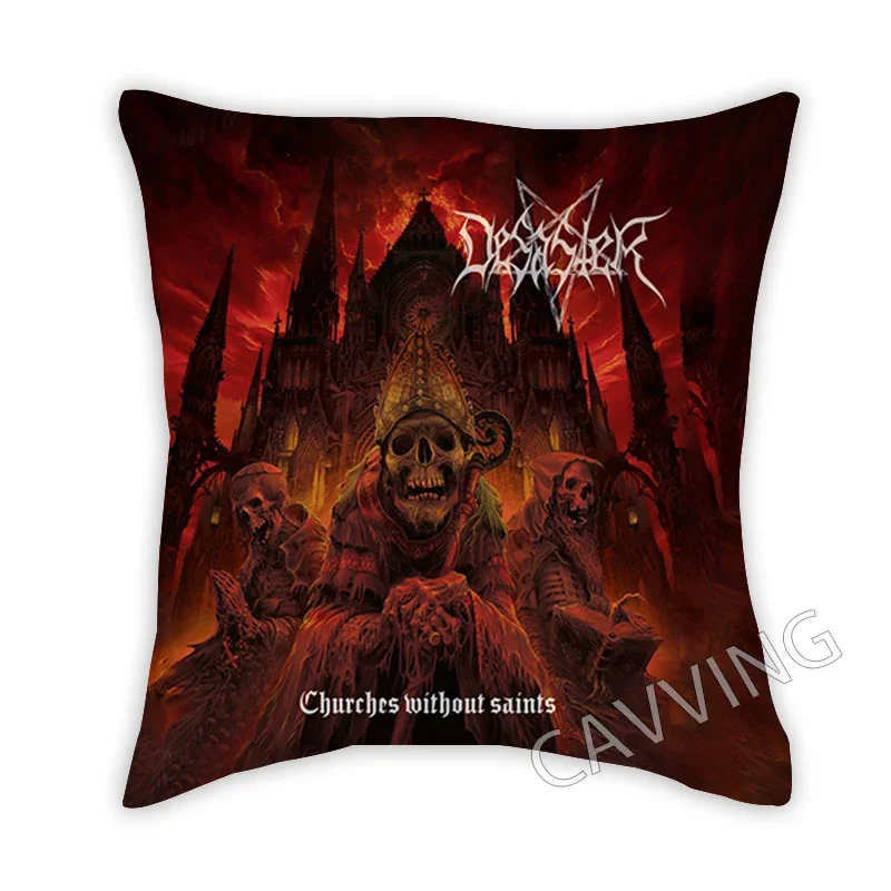 

DESASTER Rock 3D Print Polyester Decorative Pillowcases Throw Pillow Cover Square Zipper Pillow Cases Gift Pillowcases