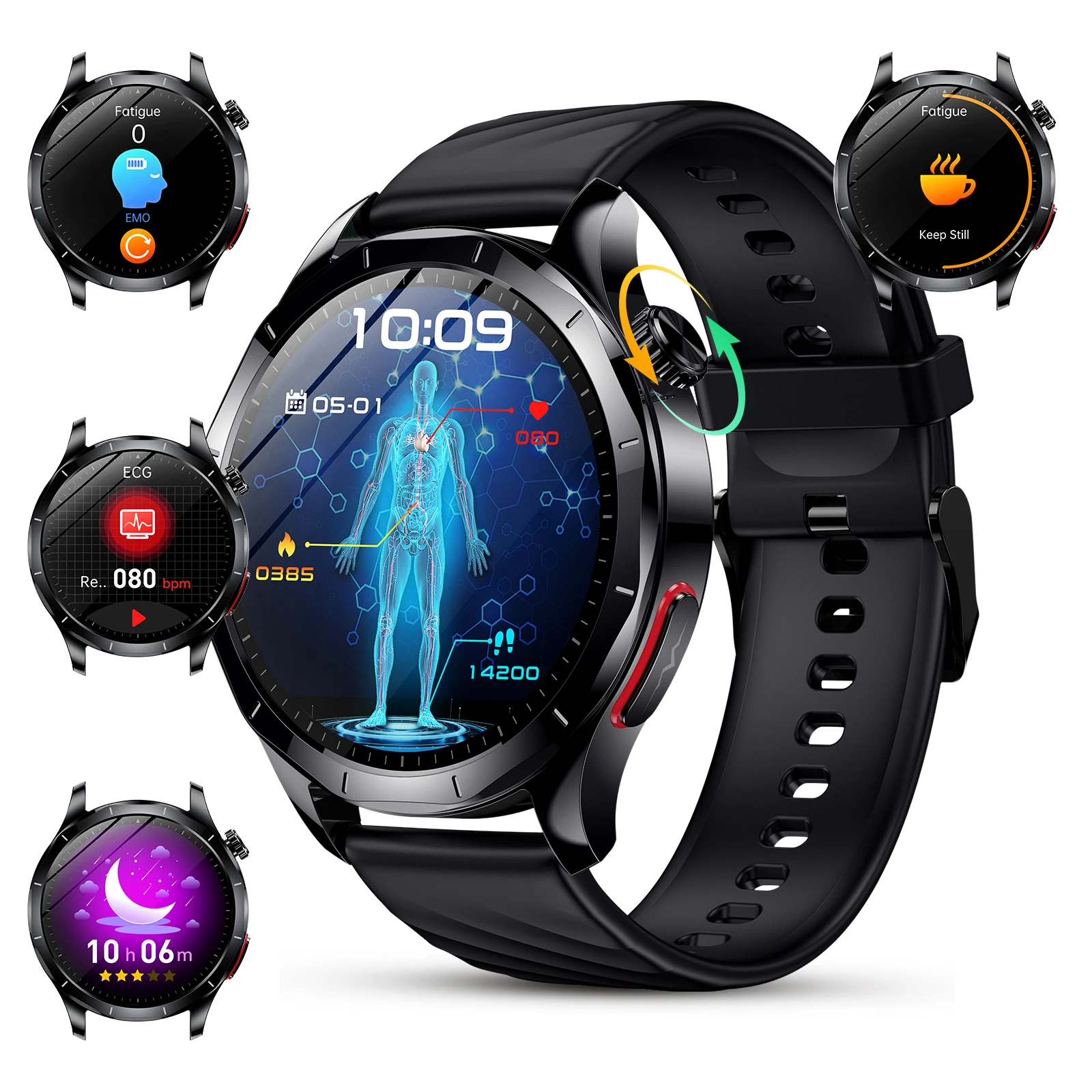 

Смарт-часы Marsyu NEW AL-GPT: ЭКГ+ППГ, анализ мочевой кислоты и давления, анализ тела, HD-звонки, LED-фонарик. Для мужчин и женщин.