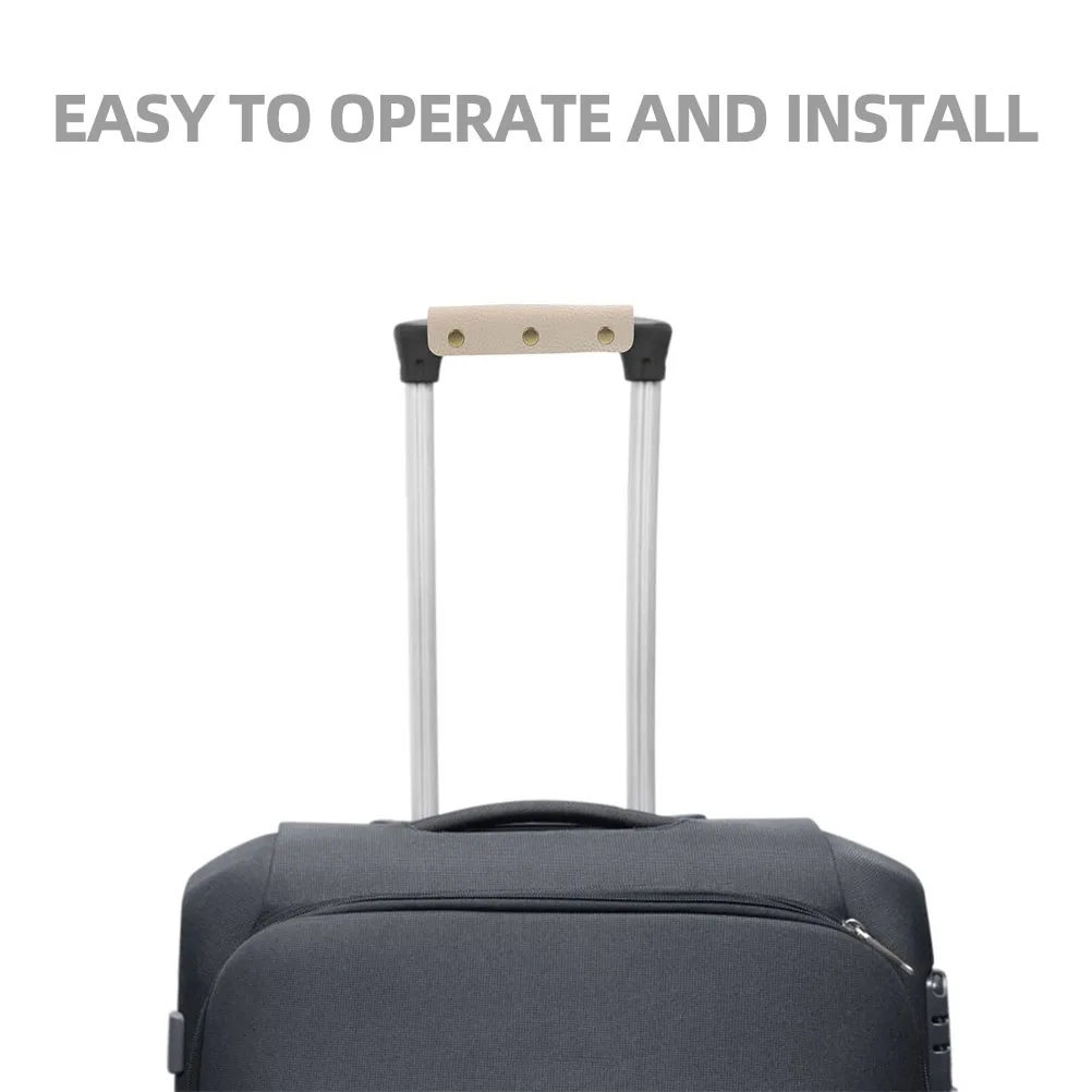 

2pcs Pu Luggage Handle Protector Bag Strap Wrap Durable Smooth Surface For Suitcase Handbag Travel Bag Replacement