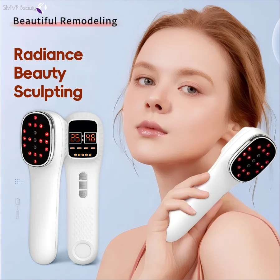 

Red Light Beauty Device Handhold 650nm&808nm Infrared Lamp with Remote Control 15/30/45/60Mins Timer Infrared Light Home