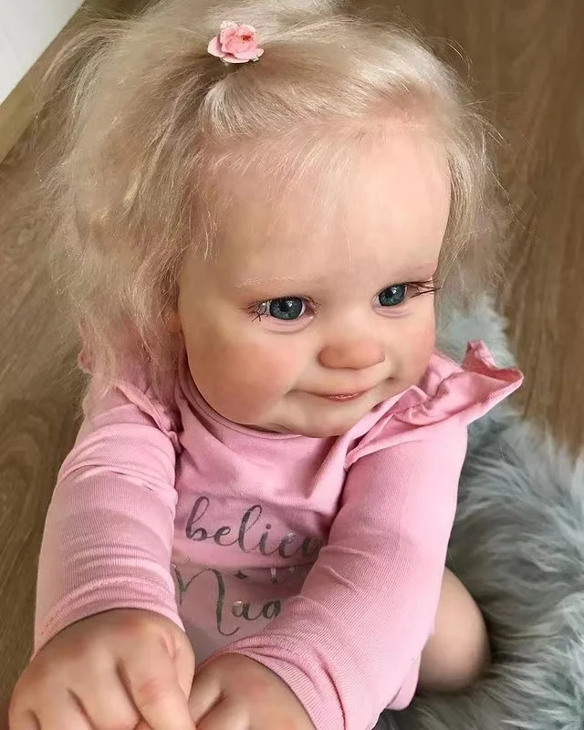 NPK 50CM Lifelike Maddie Soft Silicone Vinyl Reborn Doll Full Body Hand-Painted with Visible Veins 3D Skin Tone