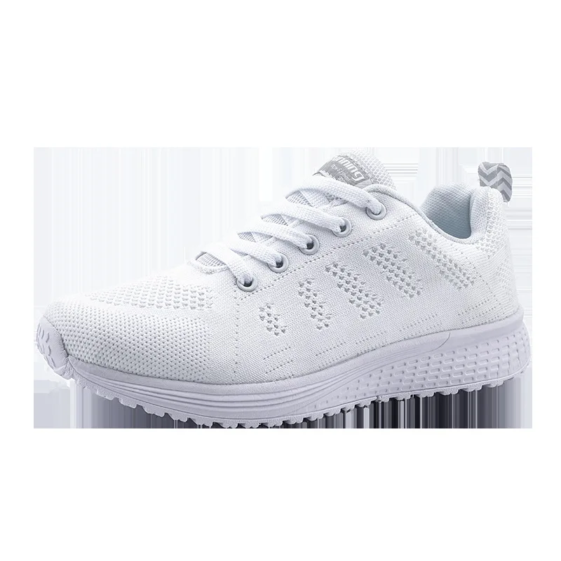 Zapatillas de deporte para mujer, zapatos para hombre, nuevas zapatillas de plataforma blancas transpirables de malla para correr, cómodas zapatillas deportivas para exteriores, Tenis de mujer