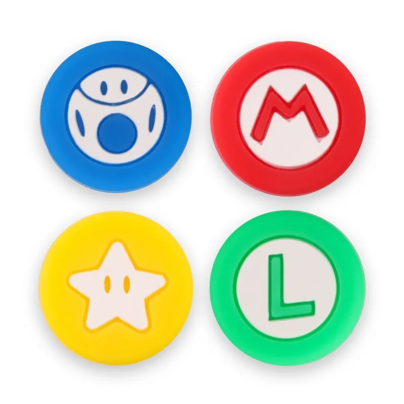 4 قطعة سوبر ماريو سيليكون متحكم الأصابع xbox one قبضة لنينتندو سويتش Ns Oled عصا التحكم غطاء وحدة التحكم واقية الملحقات