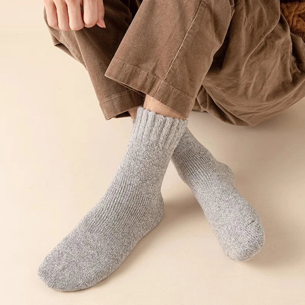 3 Paar Winter-Socken mit dickem Handtuch für Herren, Outdoor-Sport, lange Socken, kältebeständig, frostsicher, Schneesocken für Herren, Geschenk 39–44 – Detail 8