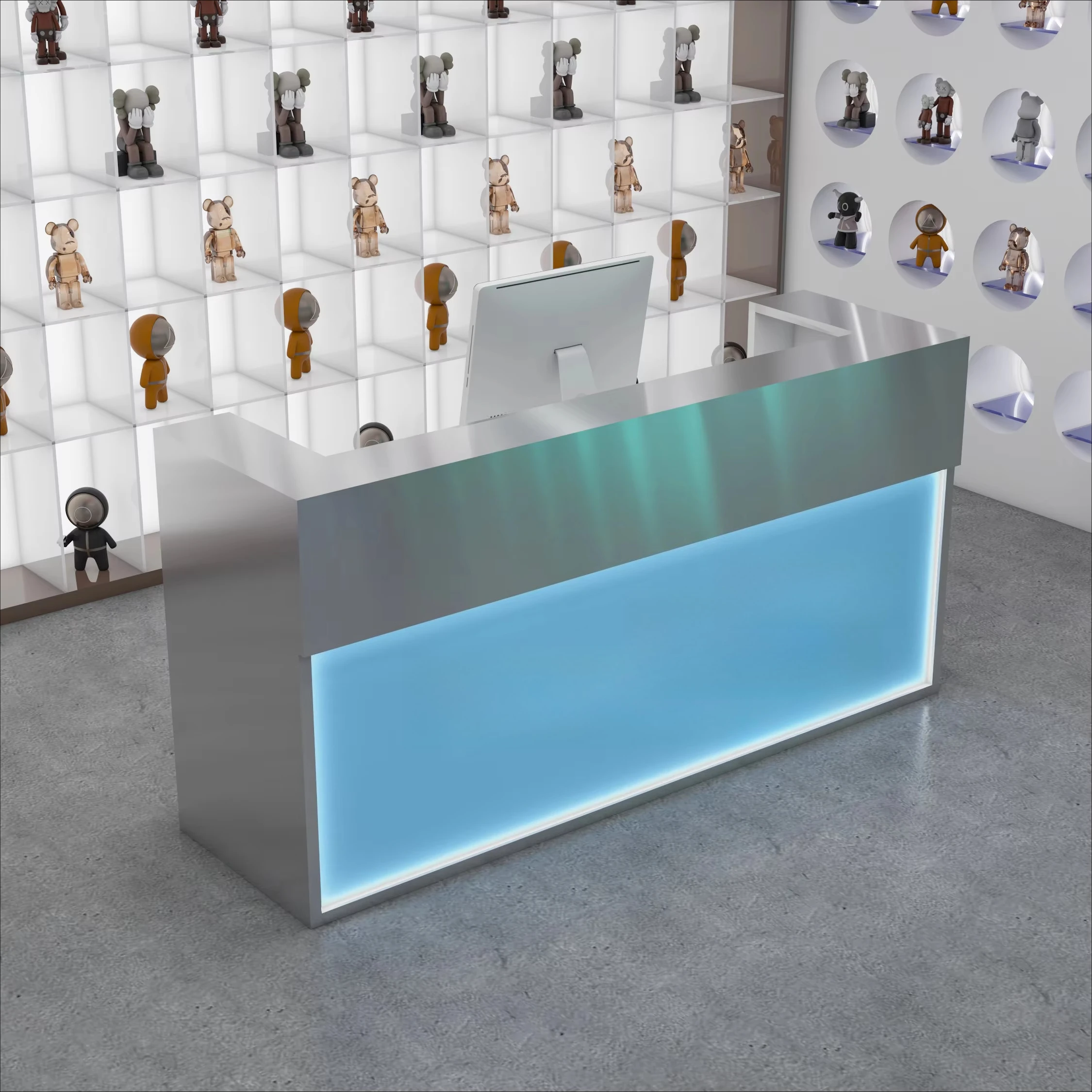 

az-Small Fashion Toy Light Luxury Style Front Desk for Clothing Store Barber Shop Dance Studio Cashier@