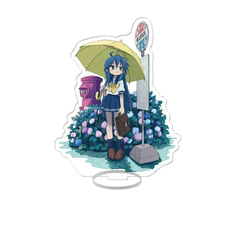 Anime Lucky Star Acrylic Stand Action Figure Izumi Konata Hiiragi Kagami PVC Desktop Stand Model Toys Gift