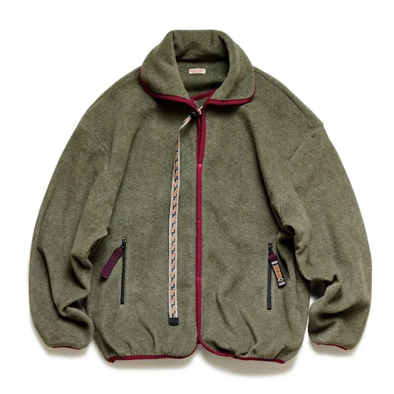 

21AW KAPITAL Hirata Hohiro двухцветная флисовая вышивка многофункциональная свободная куртка с длинными рукавами мужская в японском стиле