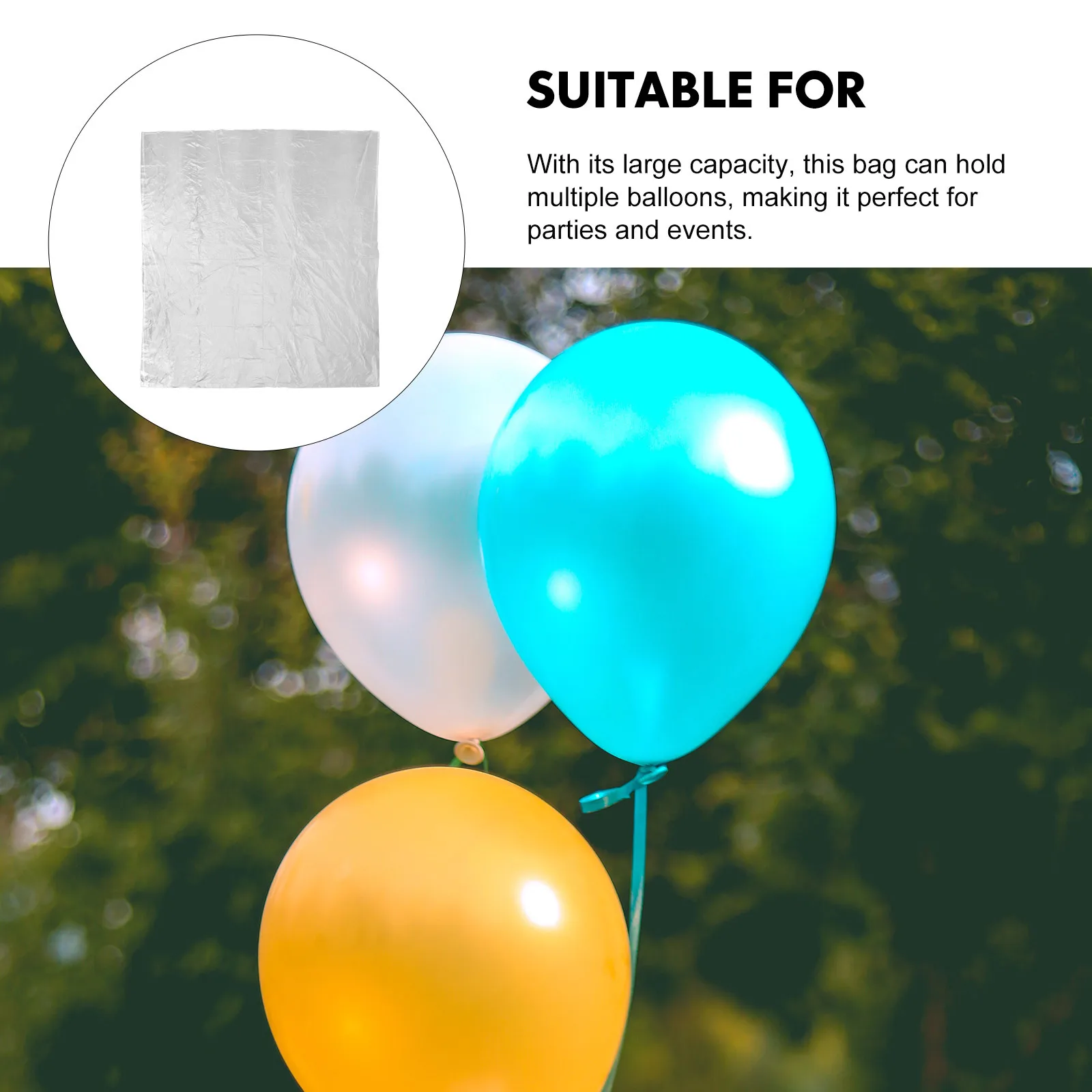5 قطع من حقيبة تخزين البالونات، منظم محمول لحفلات الزفاف، أكياس بلاستيكية ذات سعة كبيرة، أكياس بالونات، حاويات بالونات #2