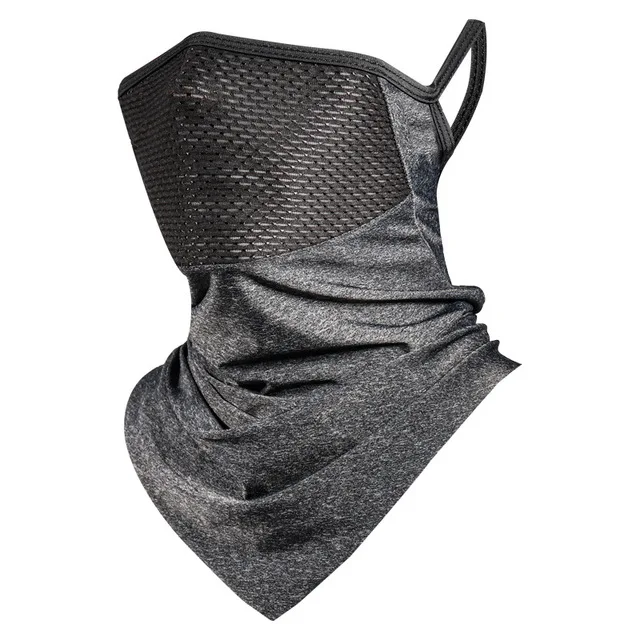 Summer Mask Scarf Mesh Breathable Bandana Hiking Hunting Cycling Running Tube Mask Sunscreen Hanging Ear Headband Neck  Scarf