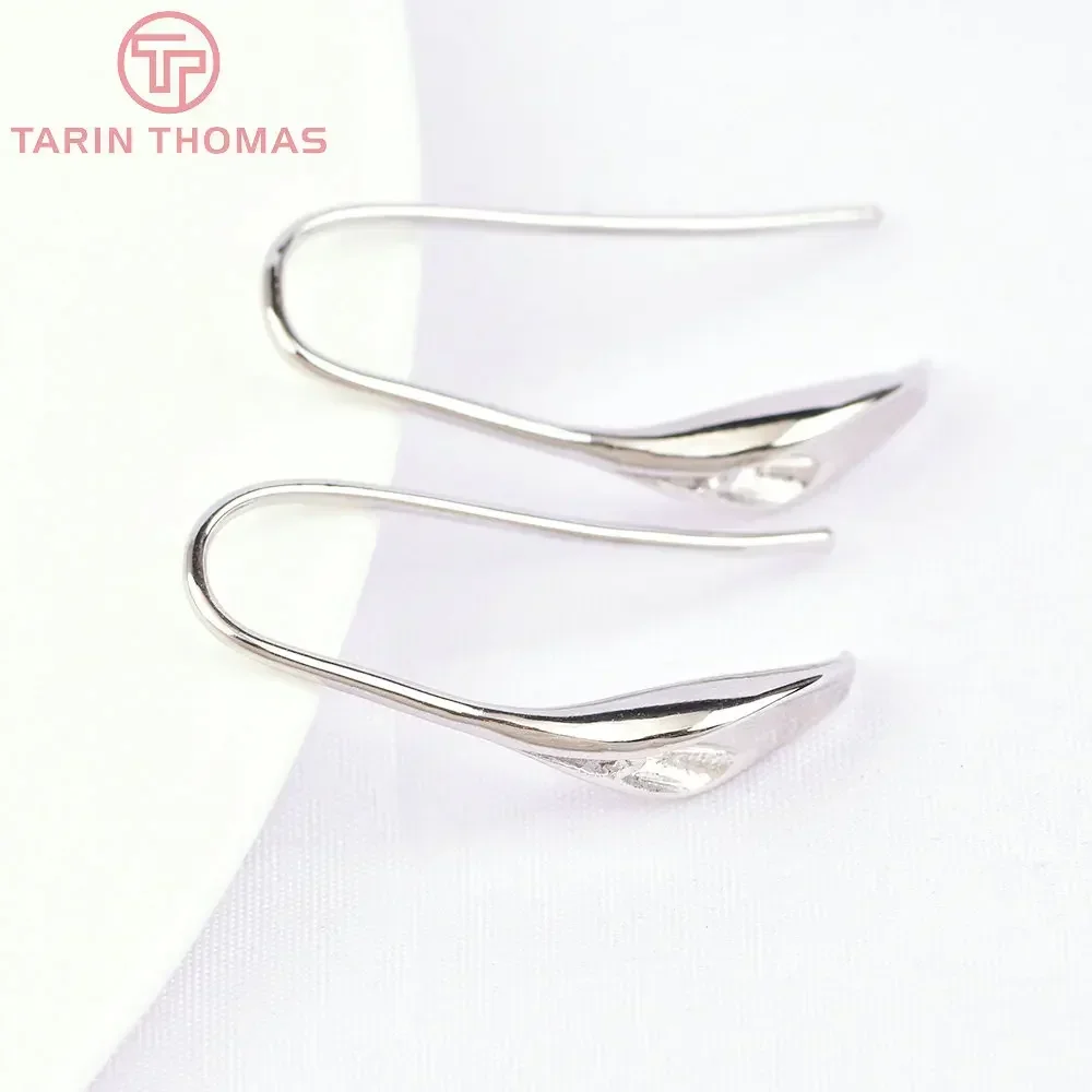 (2149)10PCS 26.5x11MM 24K Gold Color Brass Calla Lily Earrings Hoop High Quality DIY Jewelry Making Findings Accessories image 5