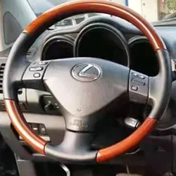 Customized Car Accessory Wheel Cover for Lexus RX300 RX350 2006 2007 2008Hand Stitched Non-slip Leather Car Steering Wheel Cover