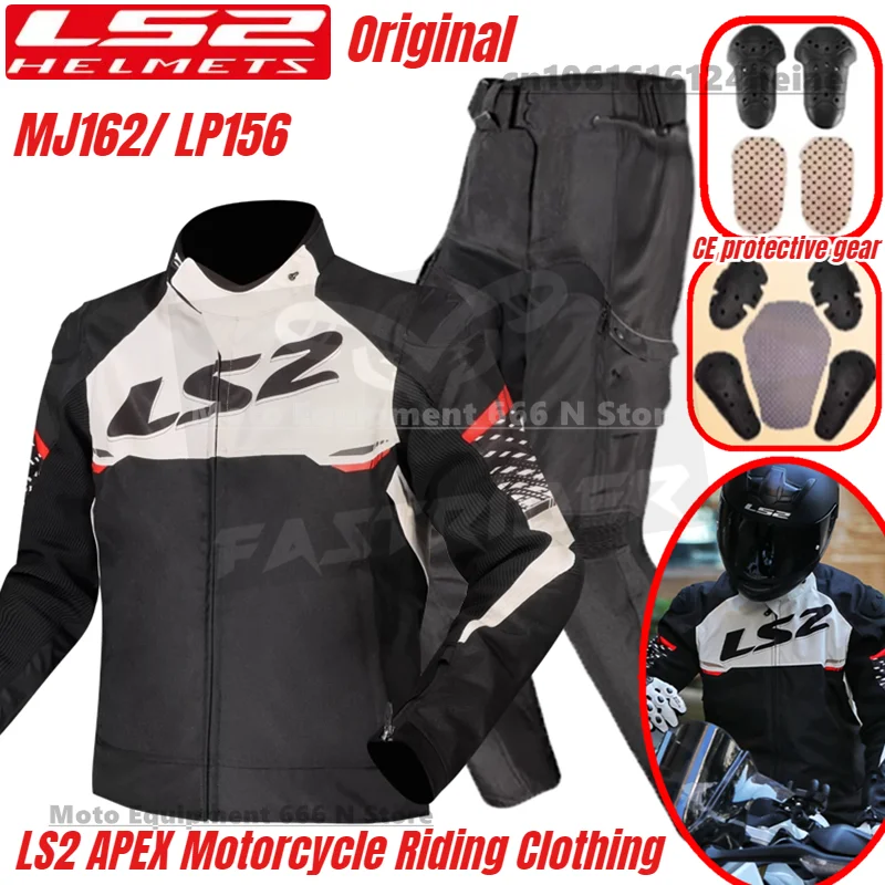 

Original LS2 APEX Motorcycle Jacket Winter Waterproof Windproof Warm Suit Men Women CE Certified Anti-fall Riding Clothing MJ162