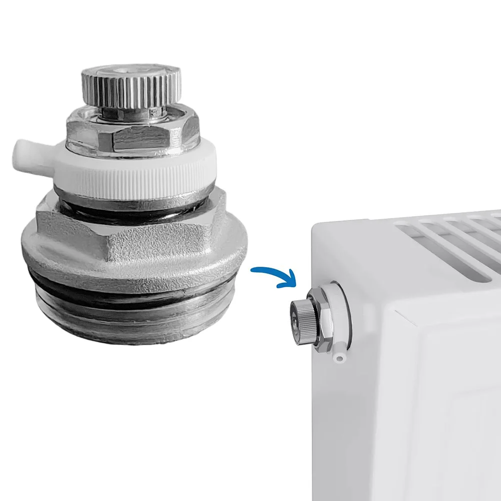 صمام عادم الرادياتير مع تنفيس الهواء الأوتوماتيكي واليدوي من الفولاذ المقاوم للصدأ النحاسي المتوافق مع أنظمة التسخين المختلفة
