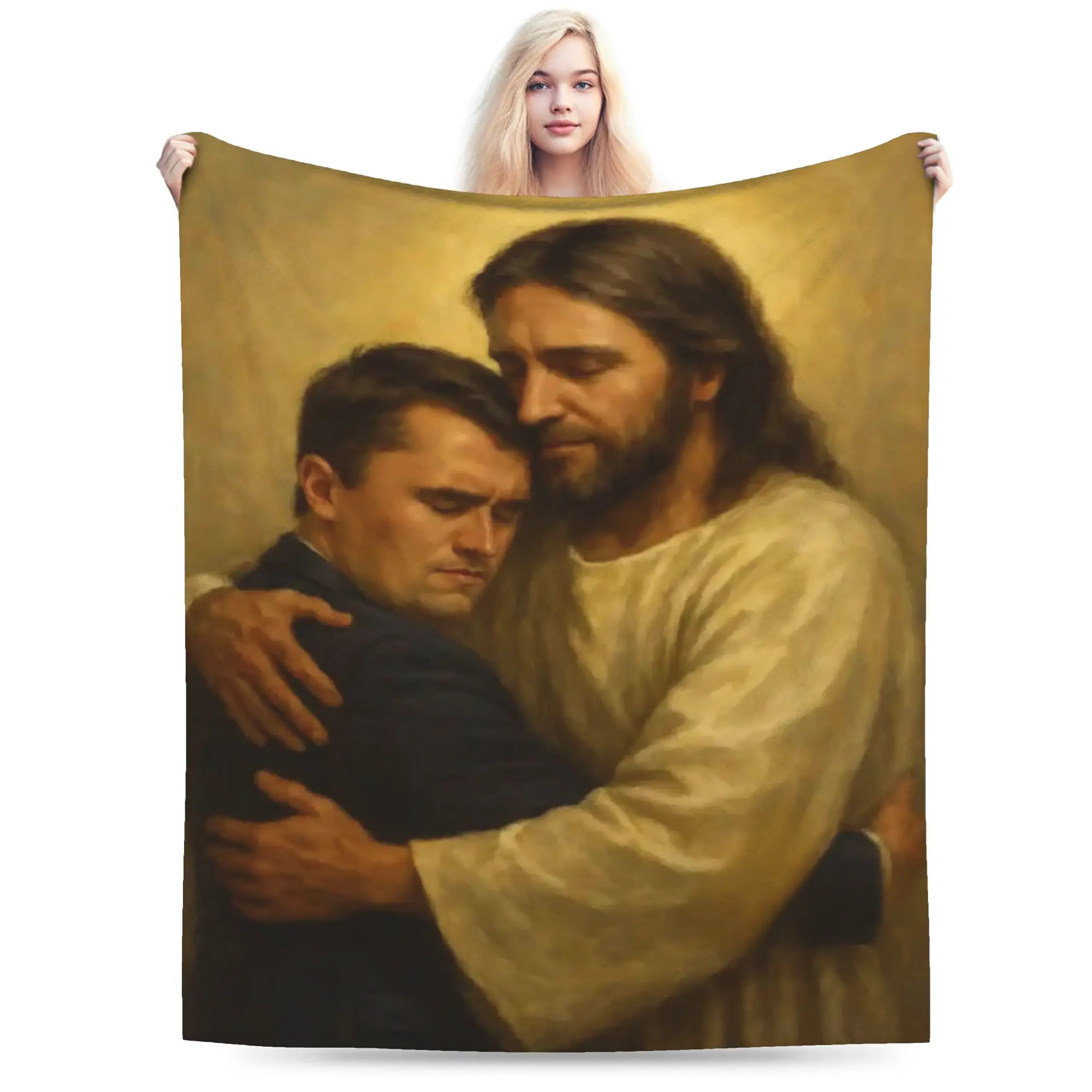 Comfortable Charlie Kirk Angelic Advocate Blanket Merch Sofa Decorative  Throws And Blankets Super Warm Velvet for Office
